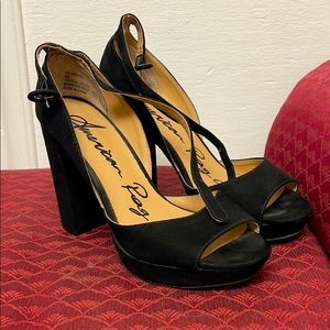 Black platform heels